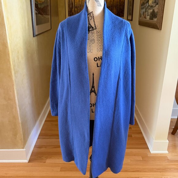 WoolOvers Longline Duster Lambswool Open Cardigan Size XL - Picture 1 of 12
